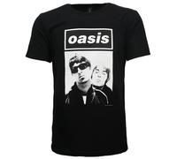 Oasis Liam und Noel Gallagher Foto-T-Shirt | Offizielles Merchandise XXL Schwarz