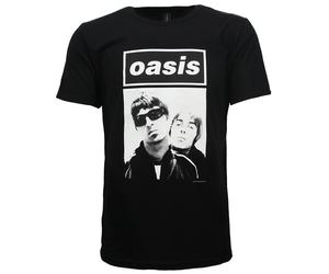 Oasis Liam und Noel Gallagher Foto-T-Shirt | Offizielles Merchandise XXL Schwarz