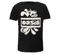 Oasis Splatter Logo Offizielles Band-T-Shirt L Schwarz