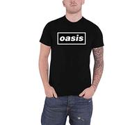 Oasis T Shirt Classic Decca Band Logo New Official Mens, Schwarz, S