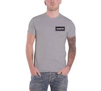Oasis T Shirt Lines Band Logo Nue offiziell Herren Grau L