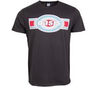 Oasis T-Shirt mit Oval Stripes Print von Amplified in dunkelgrau L