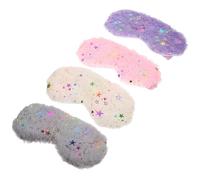 OATIPHO 1 Satz Schlafmaske Für Erwachsene Plüsch Augenmaske Tragbar Und Bequem Für Büroangestellte Und Studenten Blick Und Sorgt Für Erholsamen Schlaf 4 Stück