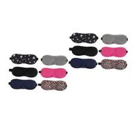 OATIPHO 2 Sätze Augenmasken Aus Komfortable Schlafmaske Für Reisen Atmungsaktive Augenbinde Schwarz Leopardenmuster Sterne Für Entspanntes Nickerchen Und Lichtblockierung 6 Stück * 2