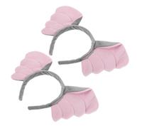 OATIPHO 2 Stück Cartoon-elefanten-stirnband Cartoon Haarband Weihnachtsfeier-accessoire Stirnband Mit Tierohren Tierkostüm-stirnband Light Grey