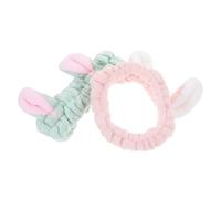 OATIPHO 2 Stück Elastische Hasenohren Stirnbänder aus Weichem Hautfreundlich und Bequem Vielseitig für Spa Make Up Yoga und Gesichtspflege Leichte Tragbare Haarbänder für Damen und