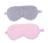 OATIPHO 2stücke Plüsch Schlaf Augenmasken Farbe Augenklappen Reise Lichtdichte Auge Abdeckungen Schlafmaske Aus Plüsch