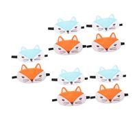OATIPHO 3 Sätze Schlafmaske Lustige Tieraugenmaske Für Reisen Und Nickerchen Orange Und Blau Leicht Lichtblockierend Für Schüler Und Büroangestellte 2 Stücke * 3