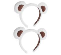 OATIPHO 4stücke Eisbär Ohr Haarreif Plüsch Bären Ohren Haarreifen Weiß Kawaii Haarband für Damen und Mädchen Cartoon Tierohren Stirnband Süße Party Accessoires