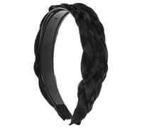OATIPHO Geflochtenes Stirnband Damen mit Natürlichem Fischgrätzopf Haarreif Haarschmuck Schwarz Komfortabel Ganztägig Tragbar Modisches Accessoire für Alltag und Party