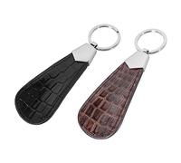 OATIPHO Pu Leder Schuhanzieher Schlüsselanhänger Kleiner Schuhlöffel mit Edelstahlkern Tragbar für Reisen und High Heels