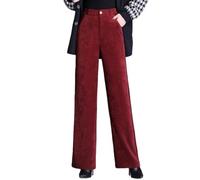 OATTIS Goldene Samthose Mit Weitem Bein Für Damen Im Herbst, Hohe Taille, Dünn, Locker, Schlaff, Schwarz, Lässig, Gerade, Modische Lange Hose,Farbe1,33