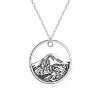 OAUWKEIY Anhänger Halskette Mode Mount Fuji Anhänger Halskette Vintage Berg Anhänger Halskette Ornamente Modische Anhänger Halskette Schmuck