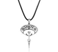 OAUWKEIY Anhänger Halskette Nordische Halskette Sprache Lunula altnorwegisch Amulett Anhänger Halskette Ornament Anhänger Halskette Schmuck