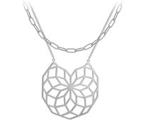 OAUWKEIY Anhänger Halskette Schmuck Elegante und raffinierte Halskette im europäischen und amerikanischen Stil mit durchbrochenem Diamantmuster für Damen