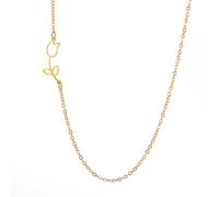 OAUWKEIY Anhänger Halskette Schmuck Elegantes und raffiniertes Schmuckgeschenk für Damen: Schlüsselbeinkette mit Blumen- und Herzmotiv