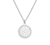 OAUWKEIY Anhänger Halskette Schmuck Halskette mit Anhänger in Form eines fünfzackigen Sterns und einer Mondsichel transparente Halskette mit Mondphasen-Motiv für Damen Partnerschmuck