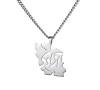 OAUWKEIY Anhänger Halskette Schmuck Halskette mit durchbrochenem geometrischem Runenanhänger im europäischen und amerikanischen Stil für Damen und Herren Punk-Trend-Halskette