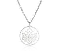 OAUWKEIY Anhänger Halskette Schmuck Schlichte stilvolle vielseitige Halskette mit Lotus-Anhänger in Aussparung für Herren