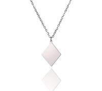 OAUWKEIY Anhänger Halskette Schmuck Stilvoller und schlichter quadratischer Anhänger in Diamantform ein vielseitiges Schmuckstück für Damen und Herren