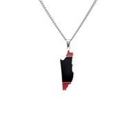 OAUWKEIY Anhänger Halskette Schmuck Trendiger und stylischer Anhänger in Form einer Öltropfenkarte ein vielseitiges Schmuckstück für Damen und Herren