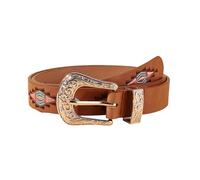 OBASDFD Western-Mode For Damen, Boho-Gürtel Mit Stickerei, Handgefertigtes Blumenmuster, Hüftgurt Aus PU-Leder For Jeans-Kleid(A)