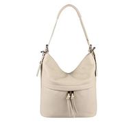 OBC Damen Leder Tasche Cross Body Schultertasche City Bag Crossover Umhängetasche Henkeltasche Clutch Ledertasche Damentasche (Beige 30x27x14 cm)