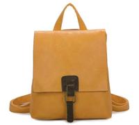 OBC Damen Rucksack Tasche Crossbody Handtasche Messenger Schultertasche Umhängetasche Shopper Vintage Kuriertasche Überschlagtasche Leder Optik Gelb 32x33x10 cm