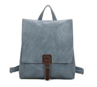 OBC Damen Rucksack Tasche Crossbody Handtasche Messenger Schultertasche Umhängetasche Shopper Vintage Kuriertasche Überschlagtasche Leder Optik Petrolblau 32x33x10 cm