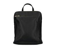 ITALYSHOP24 Rucksack »Made in Italy Damen Leder Tasche Schultertasche«, leichtgewicht Shopper, als Umhängetasche tragbar, Schwarz