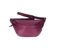 OBC Made in Italy Damen Leder Tasche Gürteltasche Crossbody Brusttasche Bauchtasche Hüfttasche Umhängetasche Crossover Bodybag Schultertasche Handytasche Bordo