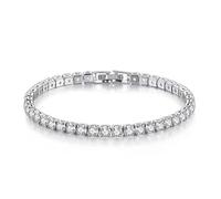 OBCPD 4mm Moissanite Sparkling Full Diamond 925 Sterling Silber Hochzeit Verlobung Schmuck Armbänder für Frauen