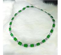 OBCPD 925 Sterlingsilber Schmuck Funkelnder Smaragd High Carbon Turmalin Halsketten für Frauen Choker Schmuck