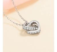 OBCPD Anhänger Halskette für Frauen S925 Sterling Silber Diamant Halskette Halsketten Schmuck Geschenk