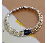 OBCPD Damen Herren 925 Sterling Silber Armband Schmuck Geschenk Herren 10MM