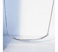 OBCPD Weibliche 925er Sterlingsilber Smile Halskette Anhänger Weiblicher Schmuckanhänger Halskette