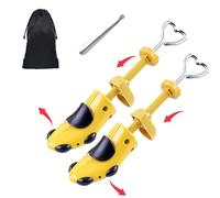 OBD2 Schuhspanner aus Kunststoff und Metall, für Sneaker, Modell Herren und Damen, Größe 37-41 und 41-46, mit Fußsohlen und Aufbewahrungstasche, 1 Paar, gelb, 37-41