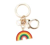 OBEISN Der Schlüsselanhänger Aus Metall Mit Regenbogenwolken-Anhänger Ist Ein Freundschaftsanhänger Und Ein Süßes Geschenk Für Frauen, Sehr Gut Geeignet Als Kreatives Kleines Geschenk Zum Geburtstag