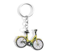 OBEISN Fahrrad-Schlüsselanhänger, Schlüsselanhänger Cartoon Kreativ Design, Modisches Zubehör, Geschenkideen Für Frauen, Kleine Geschenke Für Die Freundin, Geburtstagsgeschenk Für Schwester (Gelb)