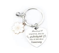 OBEISN Inspirierender Blumen Schlüsselanhänger Aus Edelstahl Mit Kristall, Das Perfekte Geschenk Für Frauen,Ideales Geburtstagsgeschenk Für Die Beste Freundin,Kleine Aufmerksamkeit Für Zwischendurch