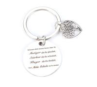 OBEISN Inspirierender Edelstahl Schlüsselanhänger Mit Lebensbaum Anhänger,Das Perfekte Geschenk Für Frauen,Kleine Geschenke Für Guter Freundinnen,Motivationsgeschenke Für Freundin Und Schwester