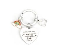 OBEISN Schlüsselanhänger Aus Edelstahl Mit Buntem Regenbogen-Anhänger Und Herzen,Das Perfekte Geschenk Für Frauen,Geburtstagsgeschenk Für Die Guter Freundin,Kleine Geschenke Für Jeden Anlass