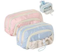 Obelunrp Girls Pencil Case 2pcs 9x5x4in großer Kawaii Bleistiftkoffer mit Reißverschluss 4-Layer Niedlichen Schreibwarenlager und Organizer Bleistift für Erwachsene Mädchen, Kinder, für Kinder, für