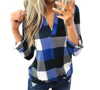 Oberteil Teenager Mädchen Jeans Hemden Damen Grobstrick Sweatshirt Pullover Winter Damen Warm Shirt Damen Pullover Damen Elegant Elegant Stricken Pulli Sweater Warme Blue L