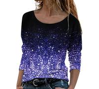 Oberteile Damen Elegant GroßE GrößEn Muster Mode Damenbluse T-Shirts Tunika 2022 Frauen Kleidung Bluse Blusentop Pulli Casual Locker Teenager Mädchen Retro Tops Pullover T Shirt Langarmshirt