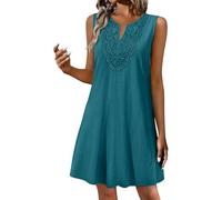 Oberteile Damen Sommer Ärmellose Damenkleid Mit Glockenärmeln Dreilagig V-Ausschnitt Locker Geschnitten Print Top Große Größen Bluse Ärmellos Tops Weiss Träger Tshirt Tank Shirt Oversize Marine M