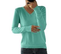 Oberteile Stricktop Sommer Strick-Oberteile Elegant Strickpullover Slim Fit Pulli Leichte Strickjacke Damen Sommer 2025 XL Mint Green