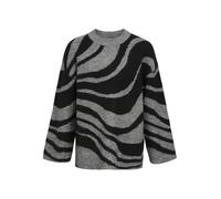 Object Diana Lo Pullover (Herstellerartikelnummer: 23044637-MediumGreyMelange/PatternZebraBlack-M/L)