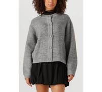 OBJECT - Objmerle LS LO Strick Bomber - - Knitwear - Damen - Grau - L