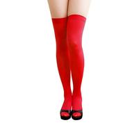 Oblique Unique® Halterlose Overknees Strumpfhose in Rot